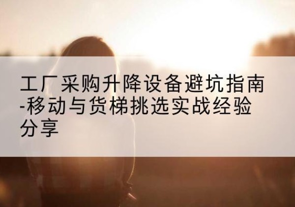 精河移动式升降机怎么选-工厂采购升降设备避坑指南-移动与货梯挑选实战经验分享